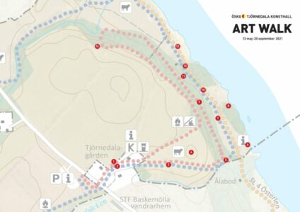 Karta: Art Walk 2021, Tjörnedala strövområde